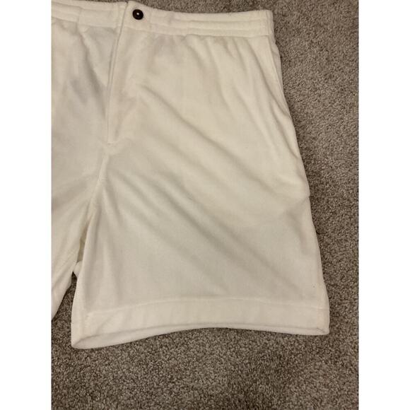NWT Polo Ralph Lauren White Lux Terry Prep Shorts, sz XL - Picture 3 of 6